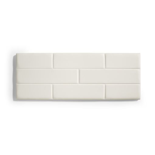 Cabecero de Cama 105 Muro Ladrillos de Polipiel 112x57x5cm Blanco