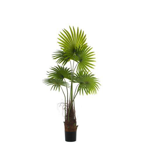 Planta artificial Palmera de bambú con maceta negro 170 cm