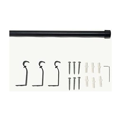 Set De Barra De Cortina Extensible De 122 A 211 Cm, 2 Escuadras Y 2  Terminales Blanco De Metal con Ofertas en Carrefour