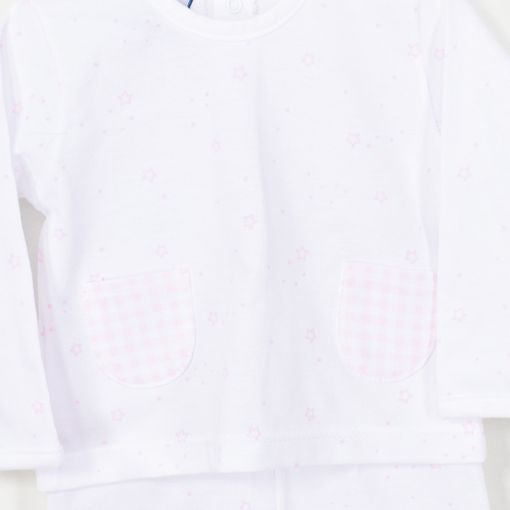 Conjunto De Manga Larga Bolsillos Vichy Babidu