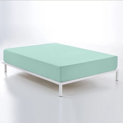 Sábana Bajera Ajustable Poliéster-algodón Aqua Para Cama De 150 con Ofertas en Carrefour | Ofertas Carrefour Online