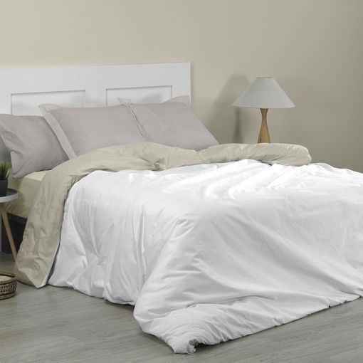Funda nórdica algodón percal reversible. Cama 150-160cm., Ropa de cama y  textil para dormitorio