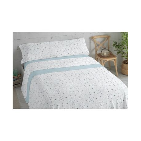 Juego de Sábanas Térmicas HOME Luna Coralina Azul 105 cm