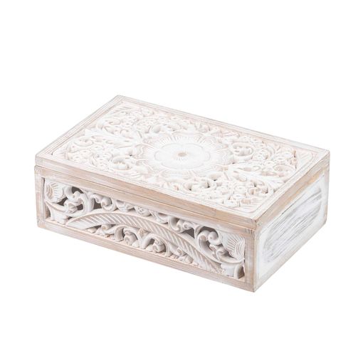 Caja Costurero De Madera Blanca De 7x22x10 Cm con Ofertas en Carrefour