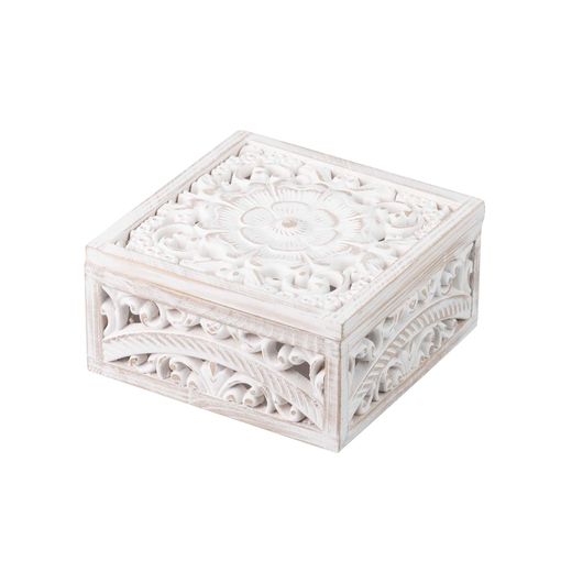 Caja Costurero De Madera Blanca De 7x22x10 Cm con Ofertas en Carrefour