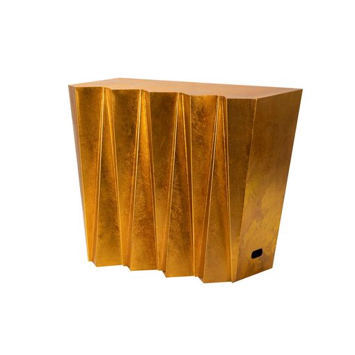 CONSOLA MADERA-METAL BLANCO-DORADO 120x35x81 CM