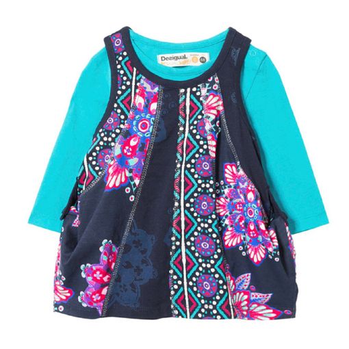 Vestido Robe 2 En 1 Cuello Redondo 18wyvk06 Niña Desigual