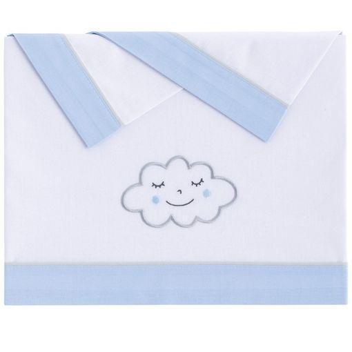 continuar Cromático cortina Tríptico Sábana Franela Algodón Mini (50x80 Cm) Nuvola Azul Pekebaby con  Ofertas en Carrefour | Ofertas Carrefour Online