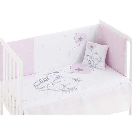 Edredón + Protector 60x120 Cm Elefantino Rosa Pekebaby Ofertas en Carrefour | Ofertas Carrefour Online