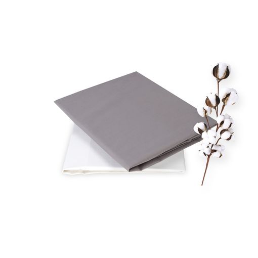 Sabana De Algodon 100% 80x160, Pack De 2 En Gris Perla Y Blanco. Ideal Para  Camas Montessori con Ofertas en Carrefour