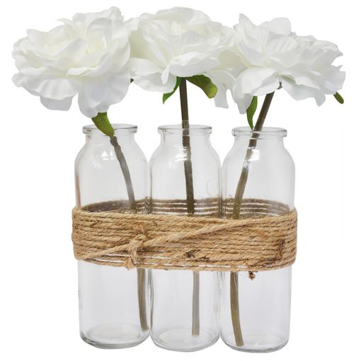 Maceteros Decorativos Interior Altos, Flores Artificiales Blanca En  Florero, Decoración Moderna/vintage, 23x16cm con Ofertas en Carrefour