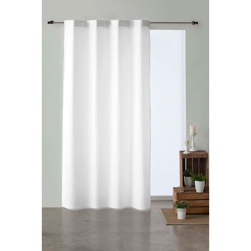 Cortina Tipo Visillo Blanco Con Triangulos / 140*240cm