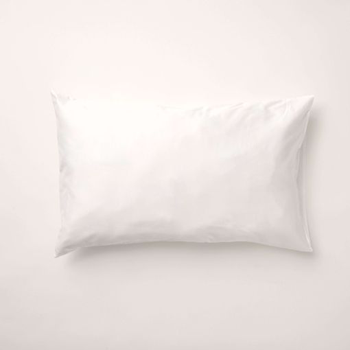 Pack De 2 Fundas De Almohada De Satén 100% Algodón De 300 Hilos Blanco  Efecto Listado De 40 X 85 Cm con Ofertas en Carrefour