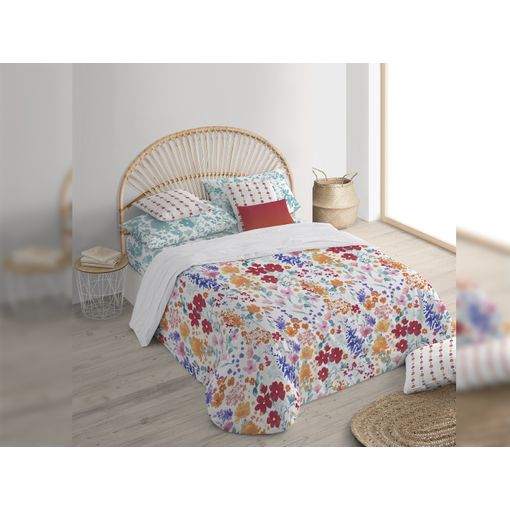 Colcha Estampada Reversible Cosida Patry Teja Cama 135 Cm - 235x270 Cm con  Ofertas en Carrefour