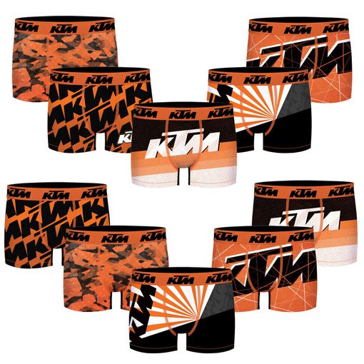 Pack De 10 Calzoncillos Boxers Para Hombre Poliéster Y Elastano Ktm Surtidos