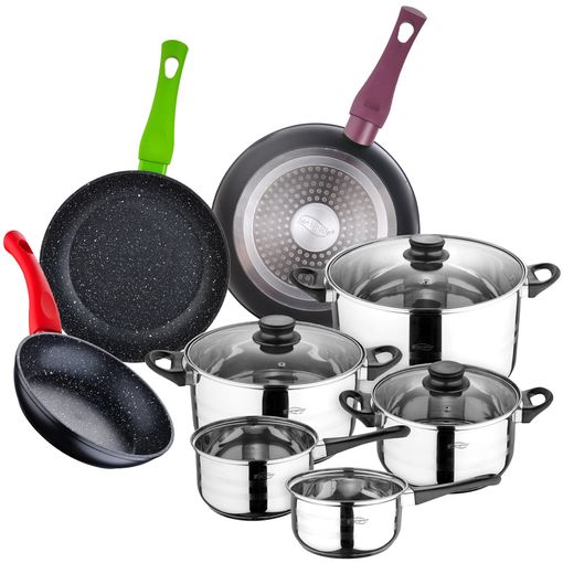 Set San Ignacio: Juego De Tres Sartenes + Batería De Cocina 5 Piezas con  Ofertas en Carrefour