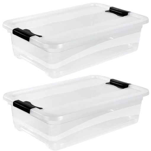 Pack De 2 Cajas Organizadoras Con Tapa Decorativas De Plastico 3,5l con  Ofertas en Carrefour