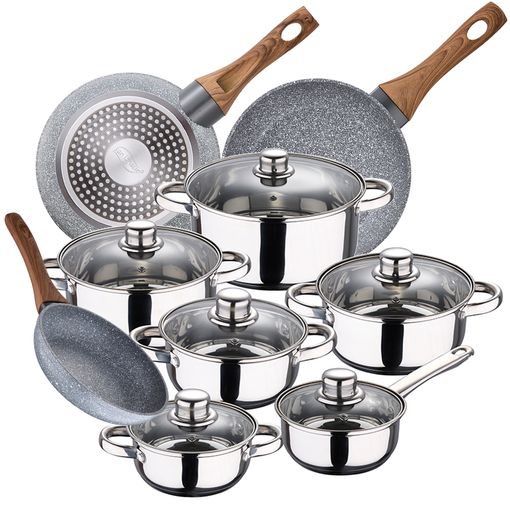 12 Pzas Batería Cocina San Ignacio Cassel Con 3 Sartenes Daimiel Gris con  Ofertas en Carrefour