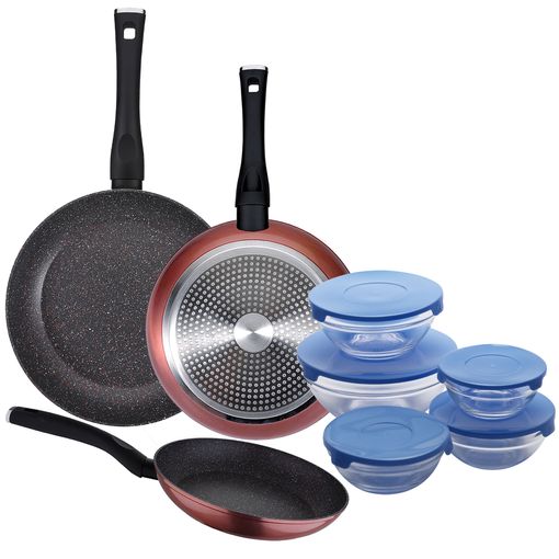 Set San Ignacio: Juego De Tres Sartenes + Batería De Cocina 5 Piezas con  Ofertas en Carrefour