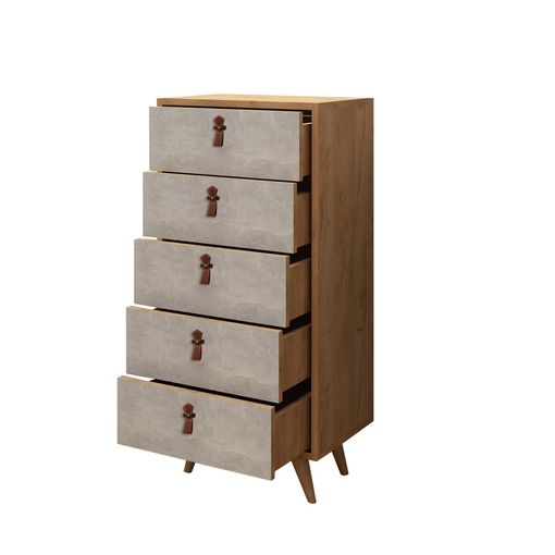 Cómoda De Aglomerado Wellhome 50 X 103 X 40 Cm Roble blanco