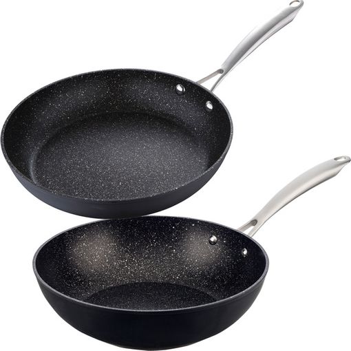 Batería De Cocina Sip 5 Piezas (cazo + Dos Ollas Con Tapa De Vidrio) Con Set  De 3 Sartenes Ø16/20/24 Cms., Inducción con Ofertas en Carrefour