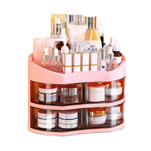 Organizador Maquillaje Con Cajones Giratorios 360º Rosa Joybos