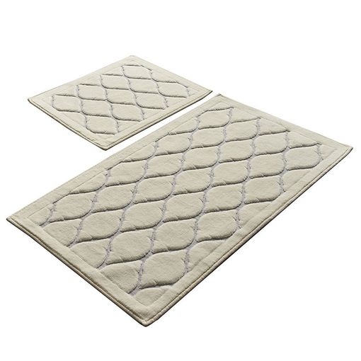 Set 2 Alfombras De Baño Beige Wellhome con Ofertas en Carrefour