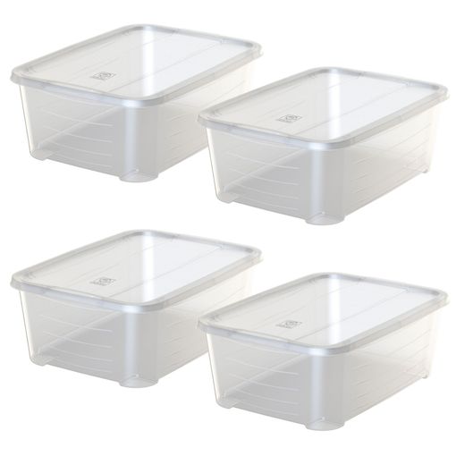 Cajas De Almacenaje Apilables 6 Uds Plástico 25 L Vidaxl con