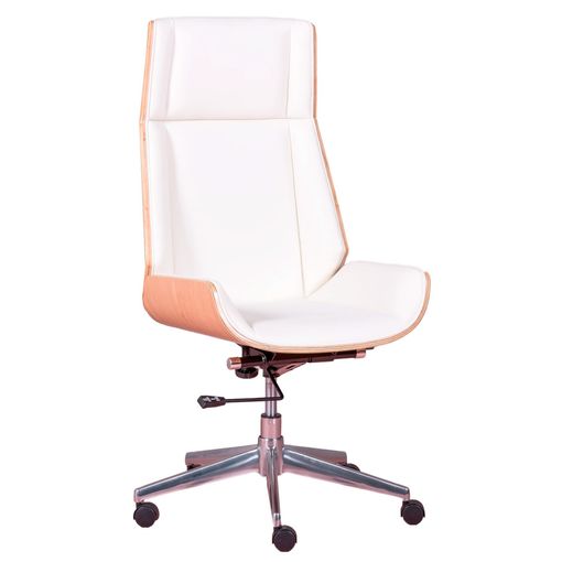 Silla de oficina con respaldo alto tapizada