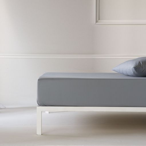 Sábana Bajera Ajustable Lisa Gris Cama 90 Cm - 90x200 Cm, Algodón 200  Hilos. con Ofertas en Carrefour