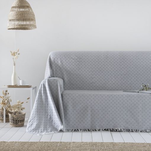 Colcha Multiusos Algodón Anna Perla 230x290 Cm, Plaid Cama, Cubrecama,  Jarapa Sofá, Foulard Sofá, Cubresofá con Ofertas en Carrefour