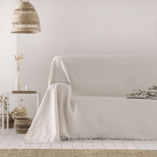 Colcha Multiusos Algodón Anna Beige 230x290 Cm, Plaid Cama, Cubrecama,  Jarapa Sofá, Foulard Sofá, Cubresofá con Ofertas en Carrefour