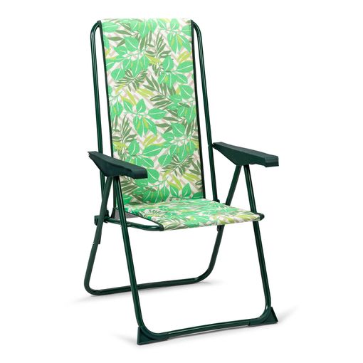 Silla De Playa Y Jardín Plegable Solenny Reclinable 5 Posiciones 67x63x114  Cm con Ofertas en Carrefour