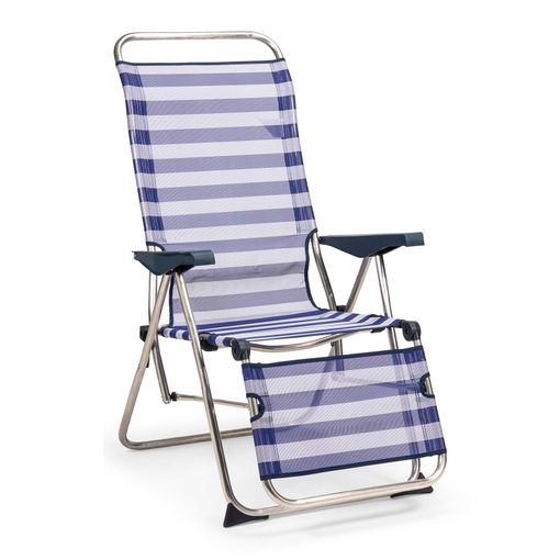 Silla De Playa Y Jardín Plegable Solenny Reclinable Con Respaldo Anatómico  75x63x114 Cm 5 Posiciones con Ofertas en Carrefour