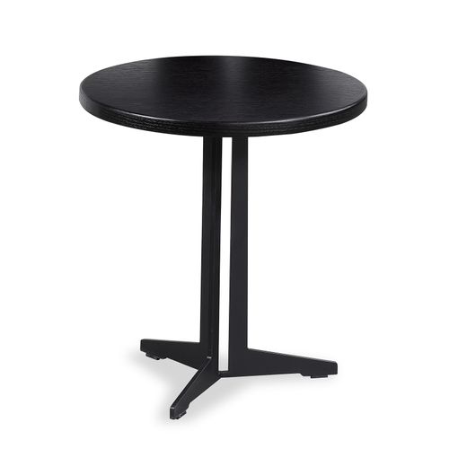 Mesa Auxiliar De Madera Y Metal Redonda Oslo Pärumm Negra Ø45x45 Cm con  Ofertas en Carrefour