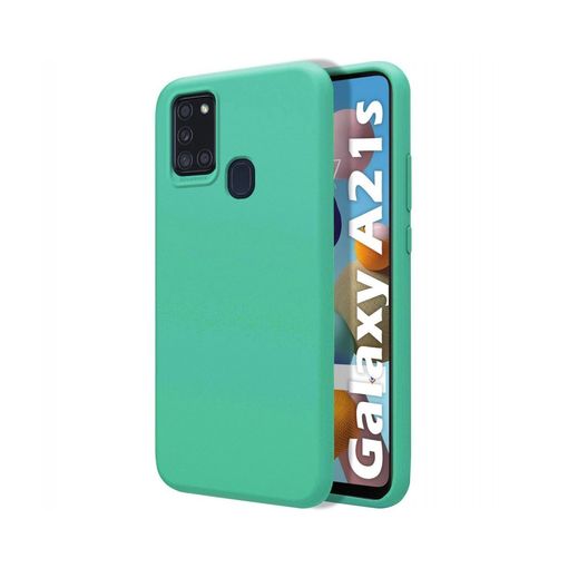 Funda Silicona Líquida Ultra Suave Samsung Galaxy A21s Color Verde