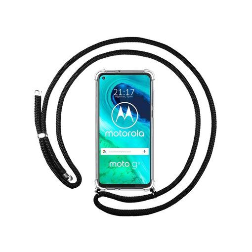 Funda Colgante Transparente Motorola Moto Con Cordon Negro con Ofertas en Carrefour | Ofertas Online