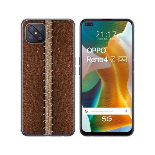 Funda Gel Tpu Oppo Reno 4z 5g Diseño Cuero 01 con Ofertas en Carrefour