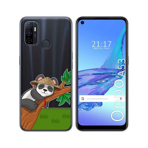 Funda Gel Transparente Oppo A53 / A53s Diseño Panda