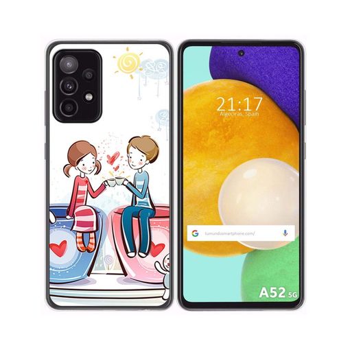 Funda Gel Tpu Samsung Galaxy A52 / A52 5g / A52s 5g Diseño Café