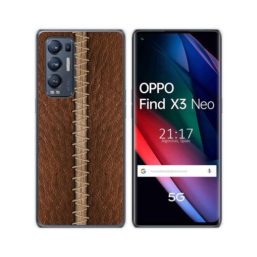 Funda Gel Tpu Oppo Find X3 Neo 5g Diseño Cuero 01 con Ofertas en Carrefour