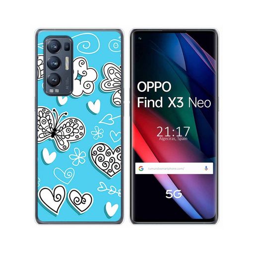 Funda Gel Tpu Oppo Find X3 Neo 5g Diseño Mariposas con Ofertas en Carrefour