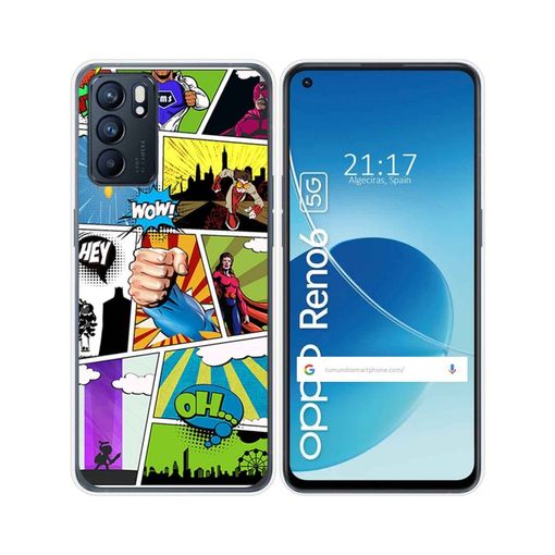 Funda Silicona Oppo Reno 6 5g Diseño Letras con Ofertas en