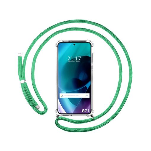 Funda Colgante Transparente Moto G71 5g Con Cordon Verde Agua con Ofertas en Carrefour Carrefour Online