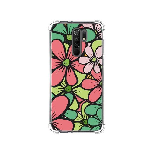 Funda Silicona Gel Goma Flores Carcasa para Xiaomi Redmi 9 Prime