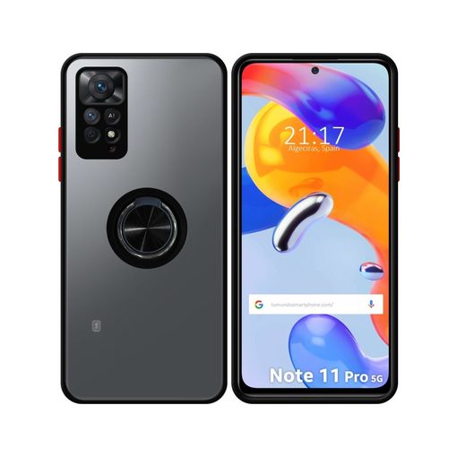 Funda Mate Con Borde Negro Y Anillo Giratorio 360 Xiaomi Redmi Note 12 Pro  5g con Ofertas en Carrefour