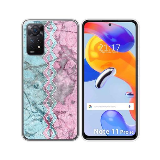 Xiaomi Redmi Note 11 Pro+ Plus 5G Funda Gel Tpu Silicona transparente  dibujo Flores 01