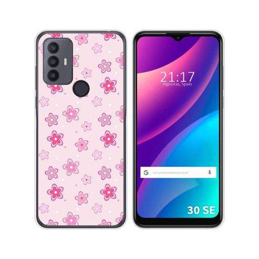 TCL 30 SE / 30E / 306 Funda Gel Tpu Silicona dibujo Metal