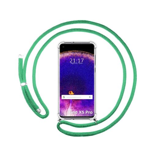 Xiaomi 13 Pro 5G Funda Colgante transparente con cordón color Verde Agua