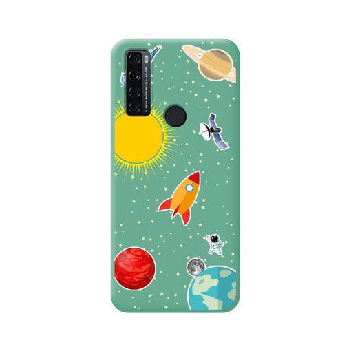 Funda Silicona Líquida Verde Para Tcl 20 Se Diseño Espacio